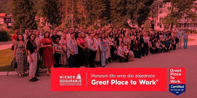 Wiener osiguranje dobilo Great Place to Work® certifikat kao globalnu potvrdu kulture koju grade ljudi