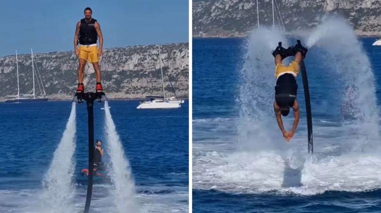 Video / Zlatan opet pomjera granice: Izvodio akrobacije iznad mora, pogledajte šta je uradio