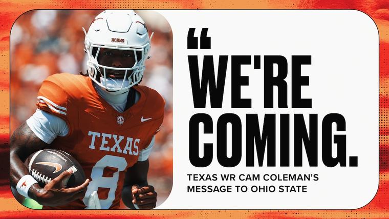Texas' Cam Coleman Issues Warning to Ohio State Defense Ahead of CFB Top-5 Showdown